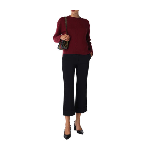 Emme Marella Pantaloni Pantalone Donna mini flare con risvolto 40 - Francavilla Moda